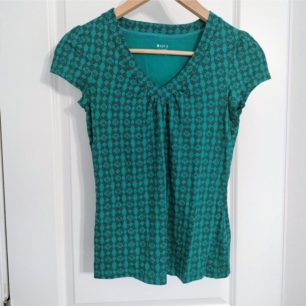 Apt. 9 Essentials Patterned Tee Petite Small